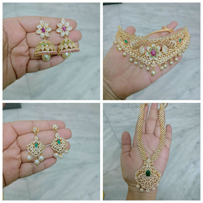 Picture of CZ Choker and Necklace set combo