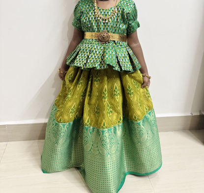 Picture of Green Silk Lehanga For 2Y