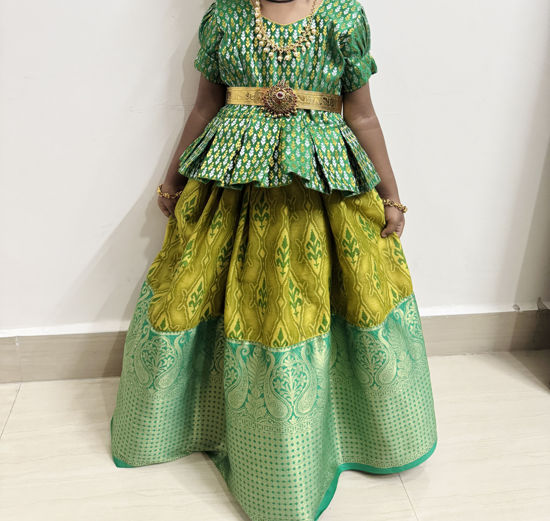 Picture of Green Silk Lehanga For 2Y