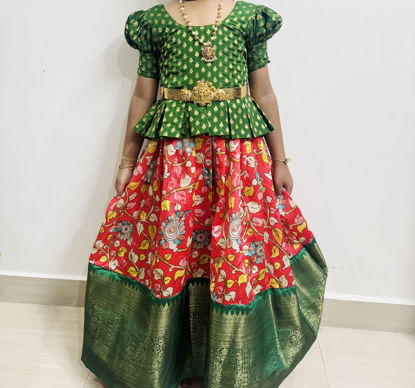 Picture of Kalamkari silk Lehanga For 4-6Y