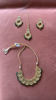 Picture of kundan necklace with earrings and maang tika