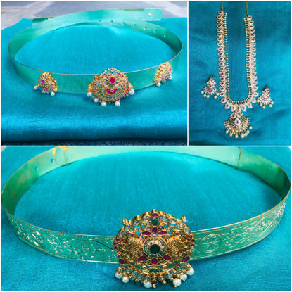 Picture of Combo of long haram and 2 gold model hip belts