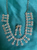 Picture of Silver finish neck set  with earrings