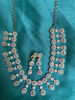 Picture of Silver finish neck set  with earrings
