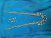 Picture of Combo of AD stone necklace, haram and Silk Thread and kundan stone Bangles - Size 2.6