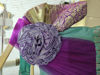 Picture of Turquoise blue Kanchi silk gown with attached dupatta For 8-10Y
