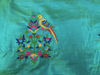 Picture of Combo of Black Silk cotton saree with unstitched blouse & Rama blue colour satin tussar saree without blouse