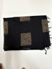 Picture of Combo of Black Silk cotton saree with unstitched blouse & Rama blue colour satin tussar saree without blouse