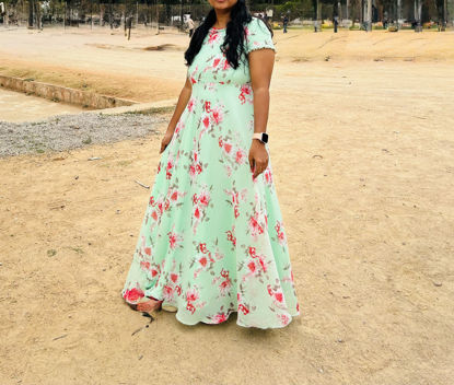 Picture of Floral Georgette Long Frock