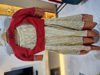 Picture of Bullion knot brand Half white with red half saree