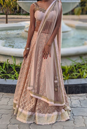Picture of Peach Lehenga Choli Set