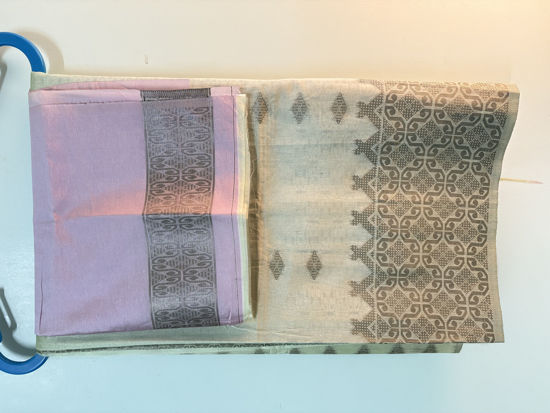 Picture of Half and Half semi Tussar saree