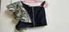 Picture of Black and gold beautiful banaras lehanga and raw silk crop top for 10-12Y