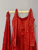 Picture of RED CHIKANKARI LONG FROCK