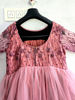 Picture of Elegant Net gown in Pink & Wine _ full sleeves