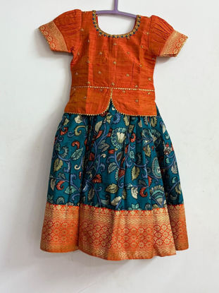 Picture of Kalamkari lehenga with maggam work blouse 4-5y