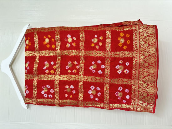 Picture of Vibrant Red Bhandhini Saree