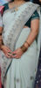 Picture of Pastel Green Crush Saree with Embroidery