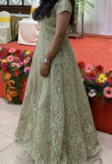 Picture of Pastel Green Party wear long frock