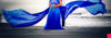 Picture of Blue ombre maternity shoot outfit