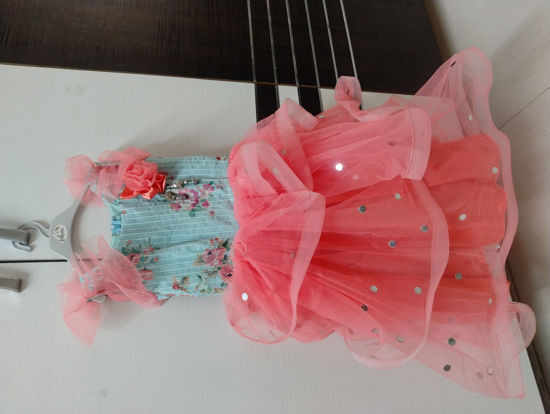 Picture of Sea green and pink Frock For 4-6Y