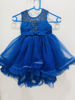 Picture of Blue ruffle frock with net fabric For 1-2Y