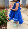 Picture of Blue ruffle frock with net fabric For 1-2Y