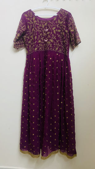Picture of Long wine colour frock
