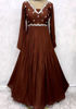 Picture of Copper gold anarkali dress