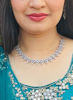 Picture of Silver toned necklace with matching earrings