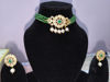 Picture of Star neck set, green crystal chocker and a simple party wear neckset combo