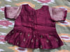 Picture of Designer raw silk pattu blouse with lehanga For 2-4Y