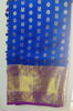 Picture of Royal blue with contrast gold zari border ( only saree )