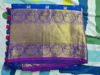 Picture of Royal blue with contrast gold zari border ( only saree )
