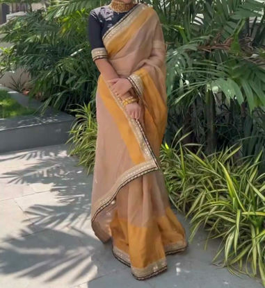 Picture of Shimmering dual tone tissue saree ( only saree)