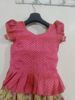 Picture of Organza yellow and orange peach shade lehanga For 2-4Y