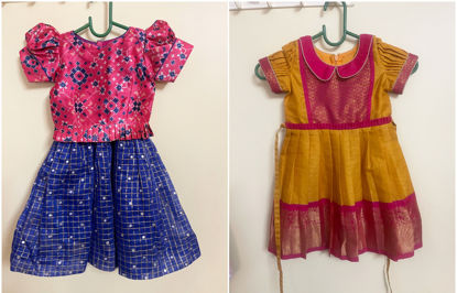 Picture of Never worn Combo Of Lehenga & Frock For 1-3Y