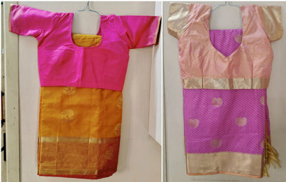 Picture of Combo of Never worn Silk cotton and semi kanchi lotus saree with blouse