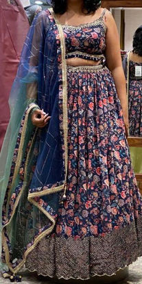Picture of Navy blue lehenga