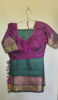 Picture of Pure Kanchipuram Silk Saree Green and Magenta Pink with Zari woven buttas and Zari woven Border