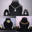 Picture of Star neck set, green crystal chocker and a simple party wear neckset combo