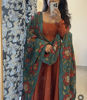 Picture of Rust orange kalamkari Anarkali