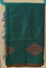 Picture of Peacock border semi pattu saree with blouse and peacock blue soft cotton saree with blouse