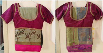 Picture of Soft sarees with multiuse blouse