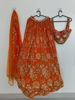 Picture of Orange Crepe Crush Lehanga Set