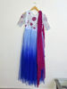 Picture of Netted long frock with applique work