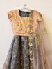 Picture of Peach and Grey Lehenga Set