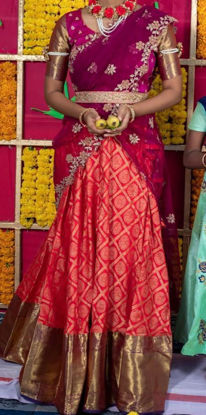Picture of Banaras silk Half saree with belt