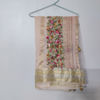 Picture of Soft pink tissue saree with floral embroidery