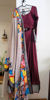 Picture of Maroon and grey half saree from bullion knot